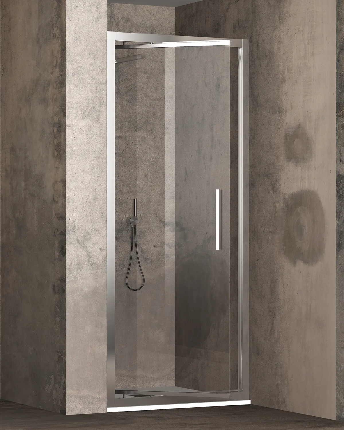 Pivot door for a niche