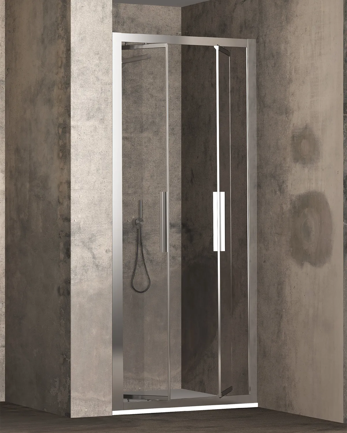 Pivot door for a niche