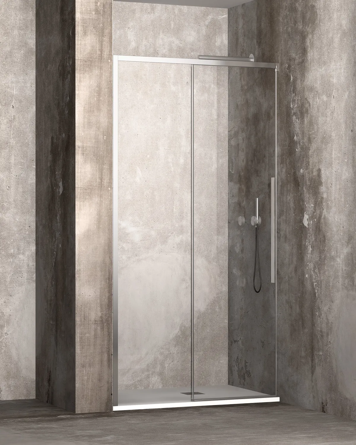 Sliding door for a niche