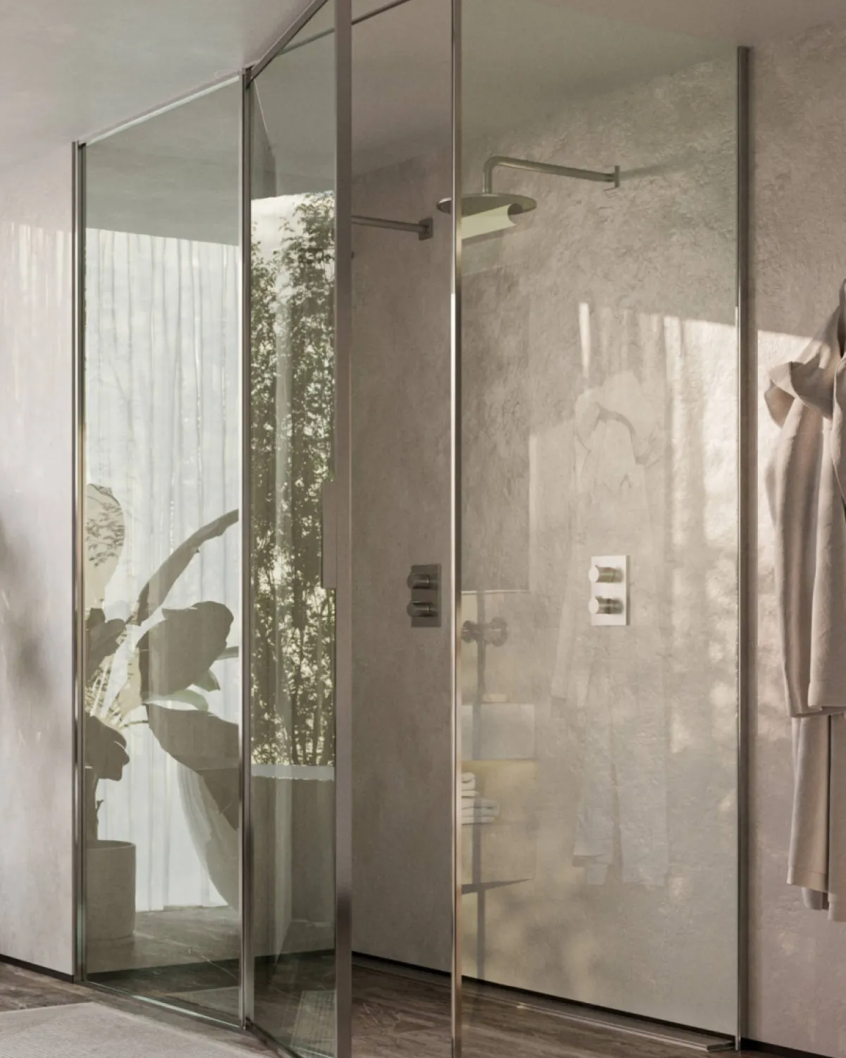 Ceiling-fixed partition door