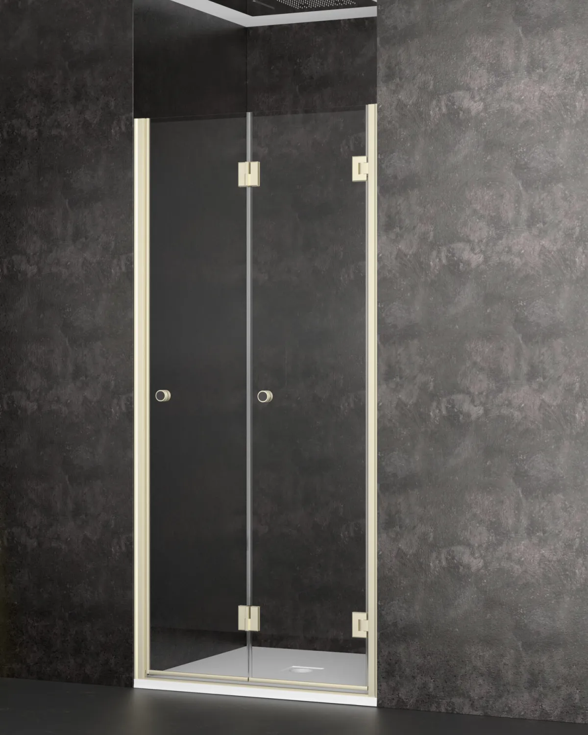 Folding door for a niche